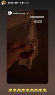 Paula Badosa shared Juan Betancourt's Instagram story